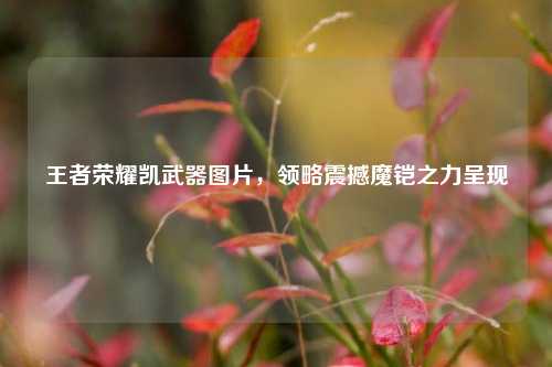 王者荣耀凯武器图片,领略震撼魔铠之力呈现
