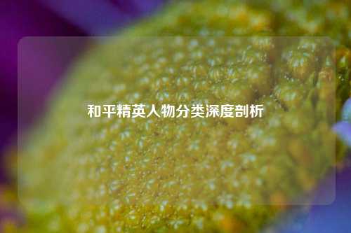 和平精英人物分类深度剖析