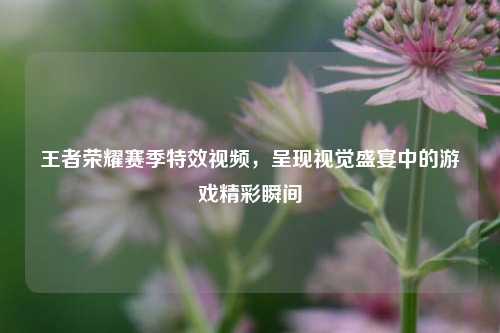 王者荣耀赛季特效视频，呈现视觉盛宴中的游戏精彩瞬间
