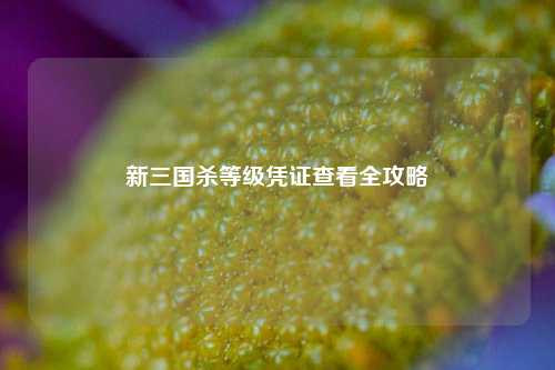 新三国杀等级凭证查看全攻略