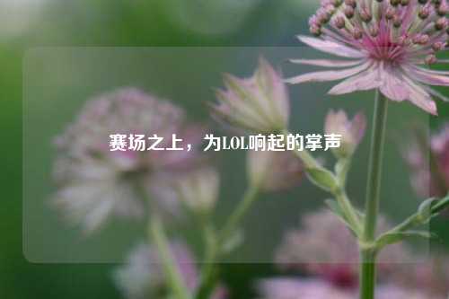 赛场之上,为LOL响起的掌声