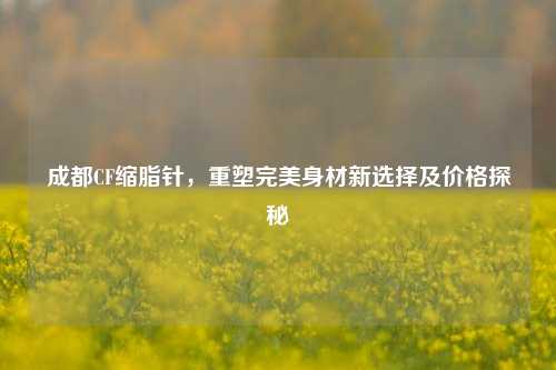 成都CF缩脂针，重塑完美身材新选择及价格探秘