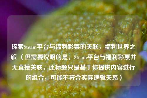 探索Steam平台与福利彩票的关联,福利世界之旅 (但需要说明的是,Steam平台与福利彩票并无直接关联,此标题只是基于你提供内容进行的组合,可能不符合实际逻辑关系)