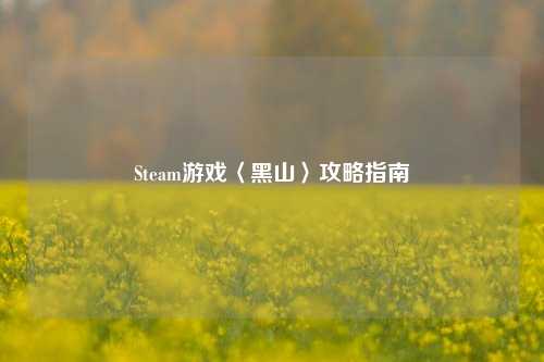 Steam游戏〈黑山〉攻略指南