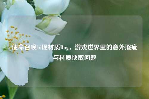 使命召唤16现材质Bug,游戏世界里的意外瑕疵与材质快取问题