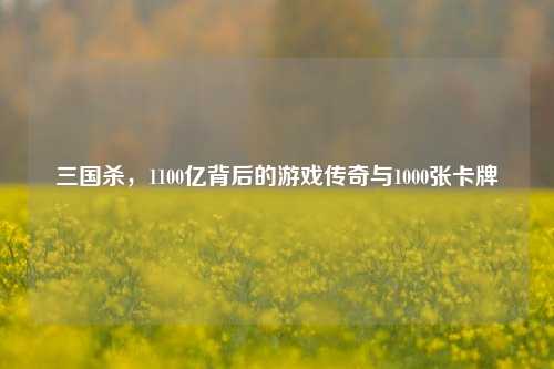 三国杀,1100亿背后的游戏传奇与1000张卡牌