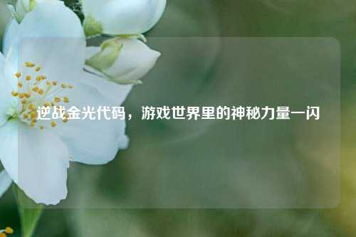 逆战金光代码,游戏世界里的神秘力量一闪