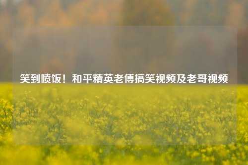 笑到喷饭！和平精英老傅搞笑视频及老哥视频