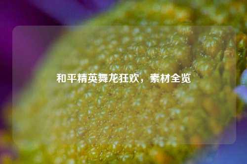 和平精英舞龙狂欢，素材全览