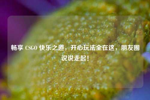 畅享 CSGO 快乐之道,开心玩法全在这,朋友圈说说走起!