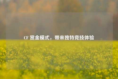 CF 赏金模式，带来独特竞技体验