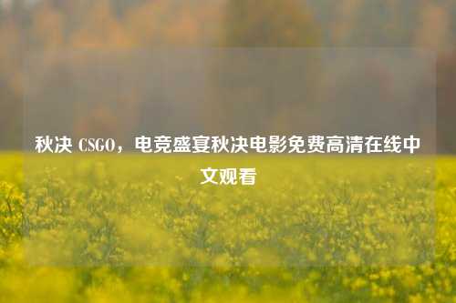 秋决 CSGO，电竞盛宴秋决电影免费高清在线中文观看
