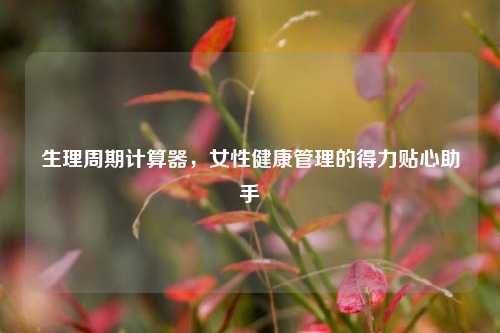 生理周期计算器,女性健康管理的得力贴心助手