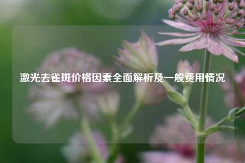 激光去雀斑价格因素全面解析及一般费用情况