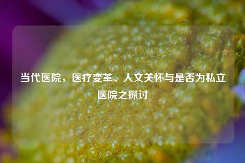 当代医院,医疗变革、人文关怀与是否为私立医院之探讨