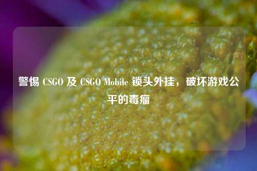 警惕 CSGO 及 CSGO Mobile 锁头外挂,破坏游戏公平的毒瘤