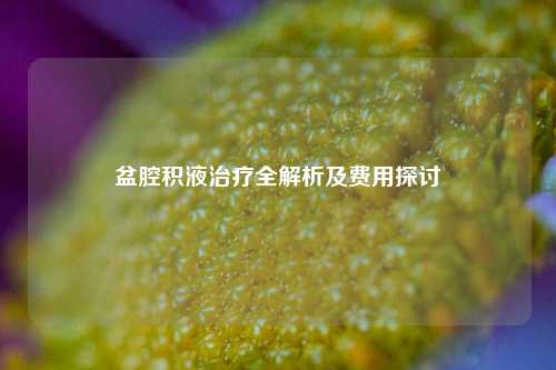盆腔积液治疗全解析及费用探讨