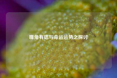 嘴角有痣与命运运势之探讨