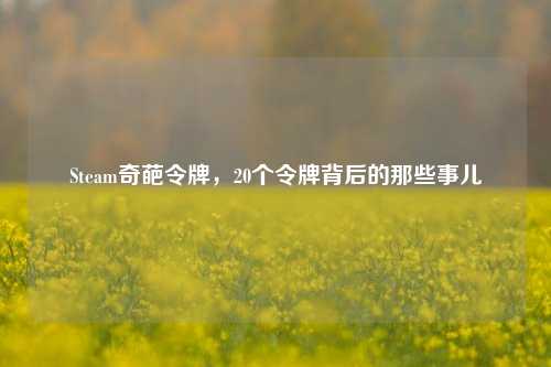 Steam奇葩令牌,20个令牌背后的那些事儿