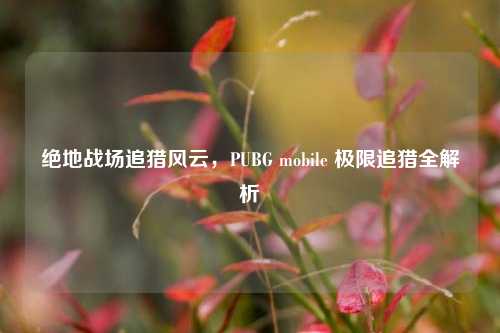 绝地战场追猎风云，PUBG mobile 极限追猎全解析
