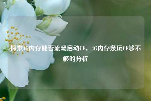 探索4G内存能否流畅启动CF，4G内存条玩CF够不够的分析