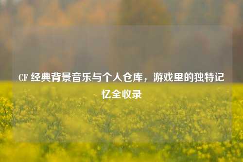 CF 经典背景音乐与个人仓库,游戏里的独特记忆全收录