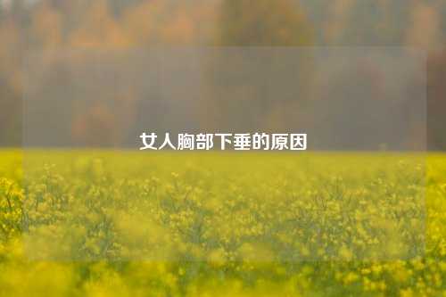 女人胸部下垂的原因