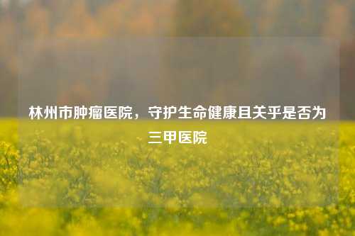 林州市肿瘤医院,守护生命健康且关乎是否为三甲医院