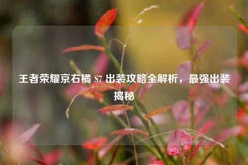 王者荣耀京右橘 S7 出装攻略全解析，最强出装揭秘