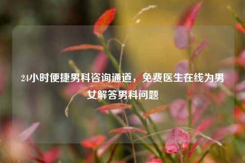 24小时便捷男科咨询通道，免费医生在线为男女解答男科问题