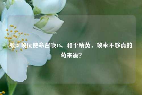 锁30帧玩使命召唤16、和平精英,帧率不够真的苟来凑?