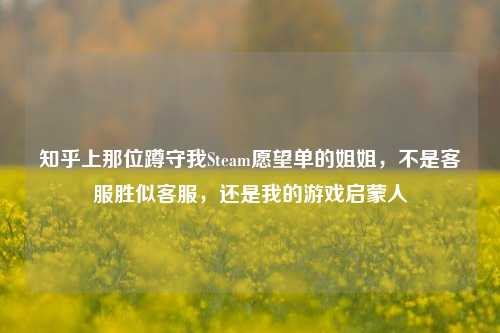 知乎上那位蹲守我Steam愿望单的姐姐,不是客服胜似客服,还是我的游戏启蒙人