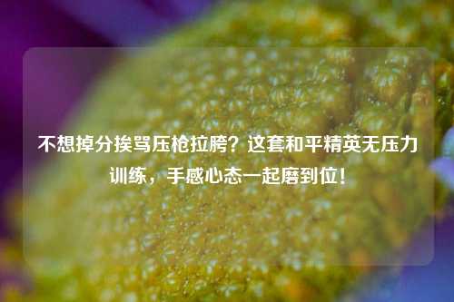 不想掉分挨骂压枪拉胯?这套和平精英无压力训练,手感心态一起磨到位!