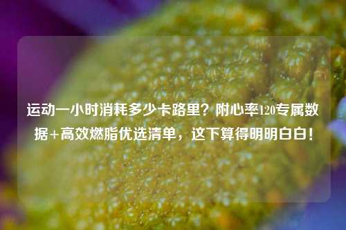 运动一小时消耗多少卡路里？附心率120专属数据+高效燃脂优选清单，这下算得明明白白！