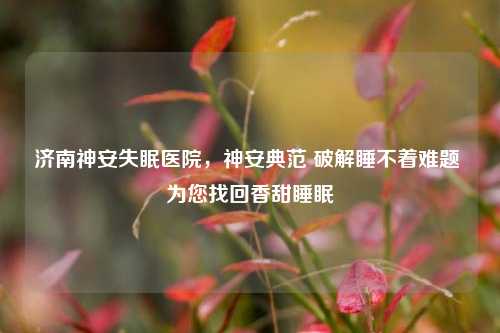 济南神安失眠医院,神安典范 破解睡不着难题 为您找回香甜睡眠