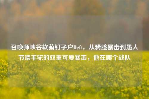 召唤师峡谷软萌钉子户Deft，从骑脸暴击到愚人节喂羊驼的双重可爱暴击，他在哪个战队