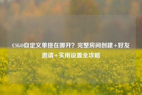CSGO自定义单挑在哪开？完整房间创建+好友邀请+实用设置全攻略