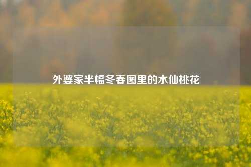 外婆家半幅冬春图里的水仙桃花