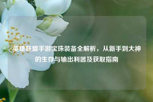 英雄联盟手游宝珠装备全解析,从新手到大神的生存与输出利器及获取指南