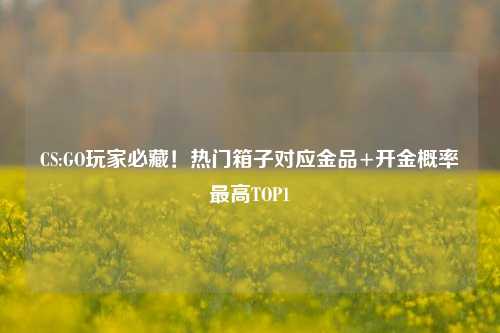 CS:GO玩家必藏!热门箱子对应金品+开金概率最高TOP1