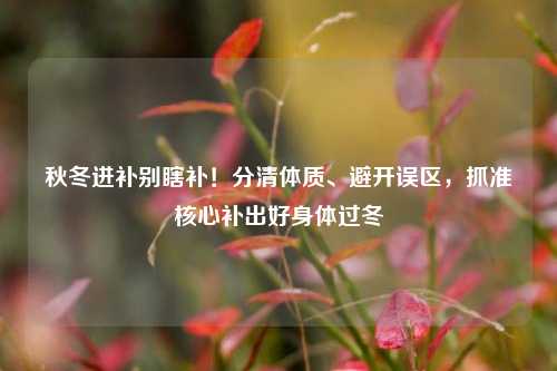 秋冬进补别瞎补！分清体质、避开误区，抓准核心补出好身体过冬